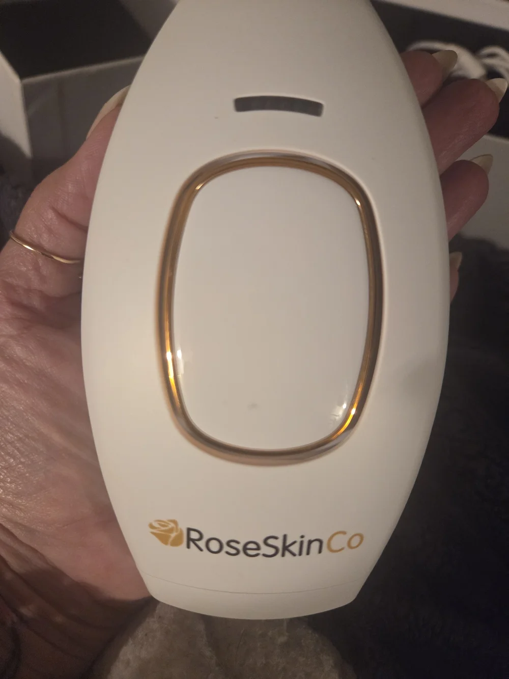 IPL Hair Removal Handset — White & Gold